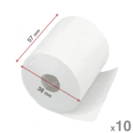 10 Pack Thermal Rolls (57mm x 38mm)